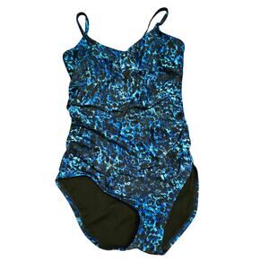 Speedo Rushed Waist One Piece Swimsuit - Size 8